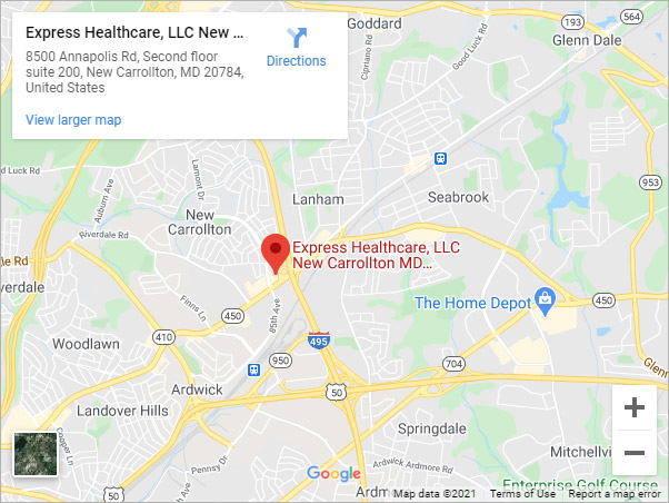 Directions to Express Healthcare Urgent Care in New Carrollton, MD