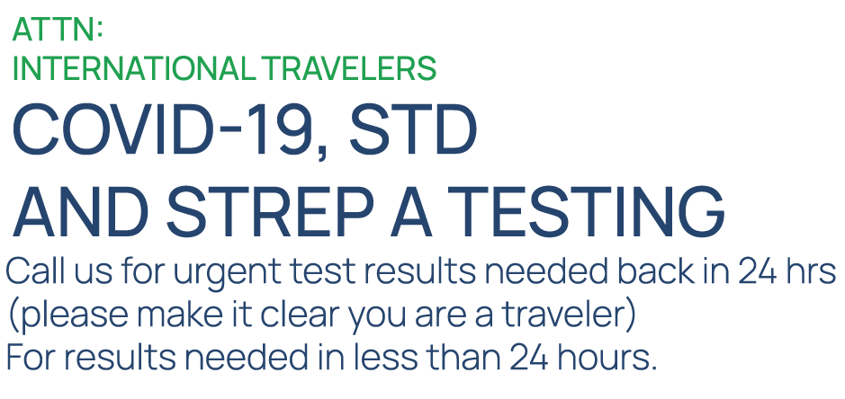 Attn: International Travelers - Covid-19, STD and Strep A Testing - Welcome to Express Healthcare, Dr. Jamal Fadul MD Attn: International Travelers - Covid-19, STD and Strep A Testing - Welcome to Express Healthcare, Dr. Jamal Fadul MD